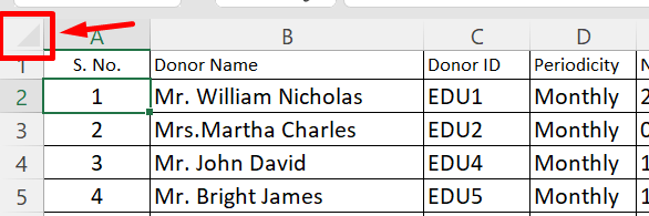 Select all buttons in the worksheet