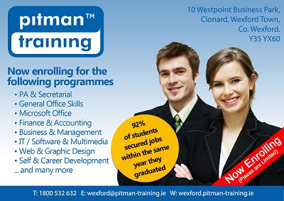 Pitman Training Wexford Enrolling Courses